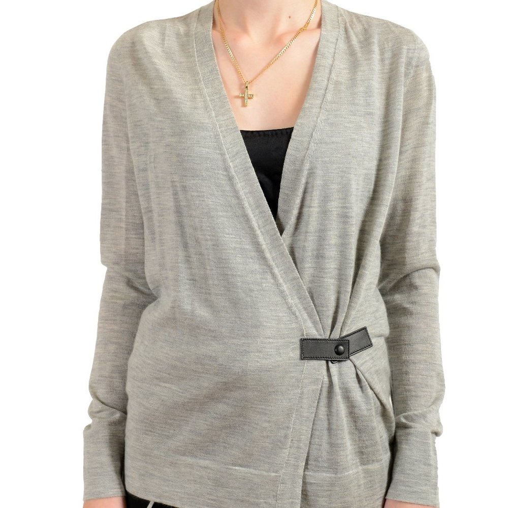 Tom Ford Women's Gray 100% Cashmere Cardigan Sweater US XL IT 46